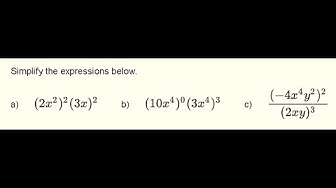'Video thumbnail for Simplify Exponents - Grade 9'