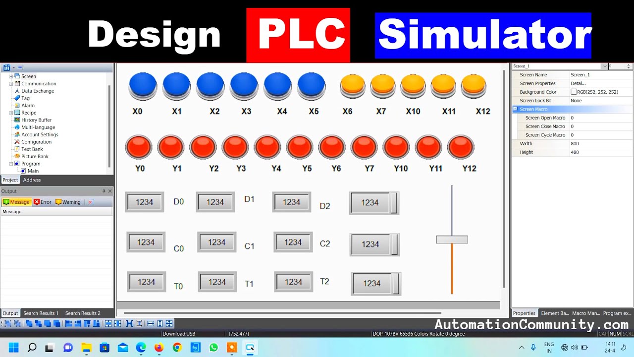 'Video thumbnail for PLC Ladder Simulator Tutorial - Create Your Own HMI SCADA Graphics'