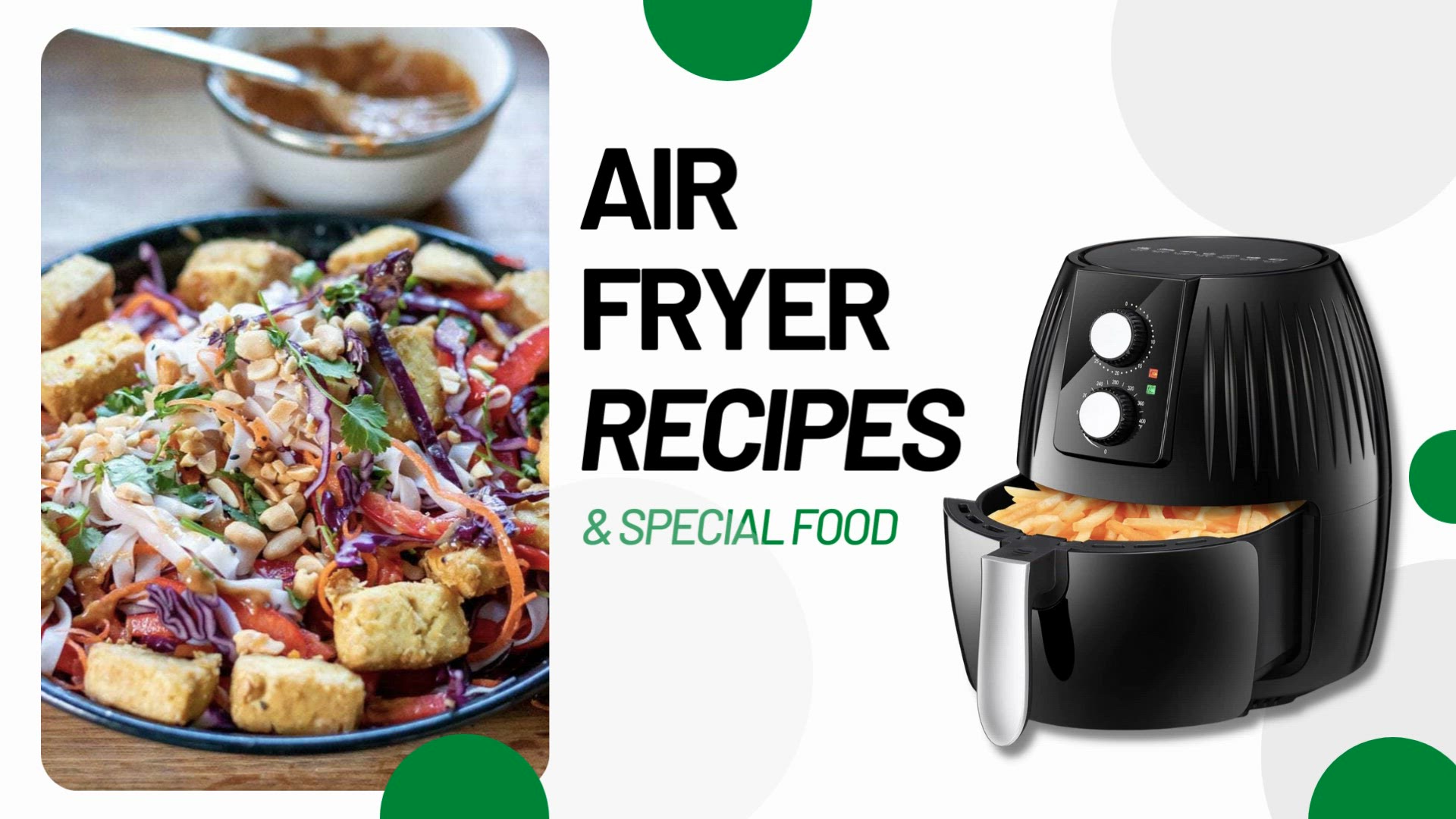 'Video thumbnail for Air Fryer Recipe - Tofu with Peanut Sauce'
