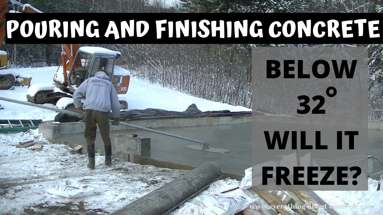 'Video thumbnail for Pouring And Finishing Concrete In Freezing Cold Temperatures'