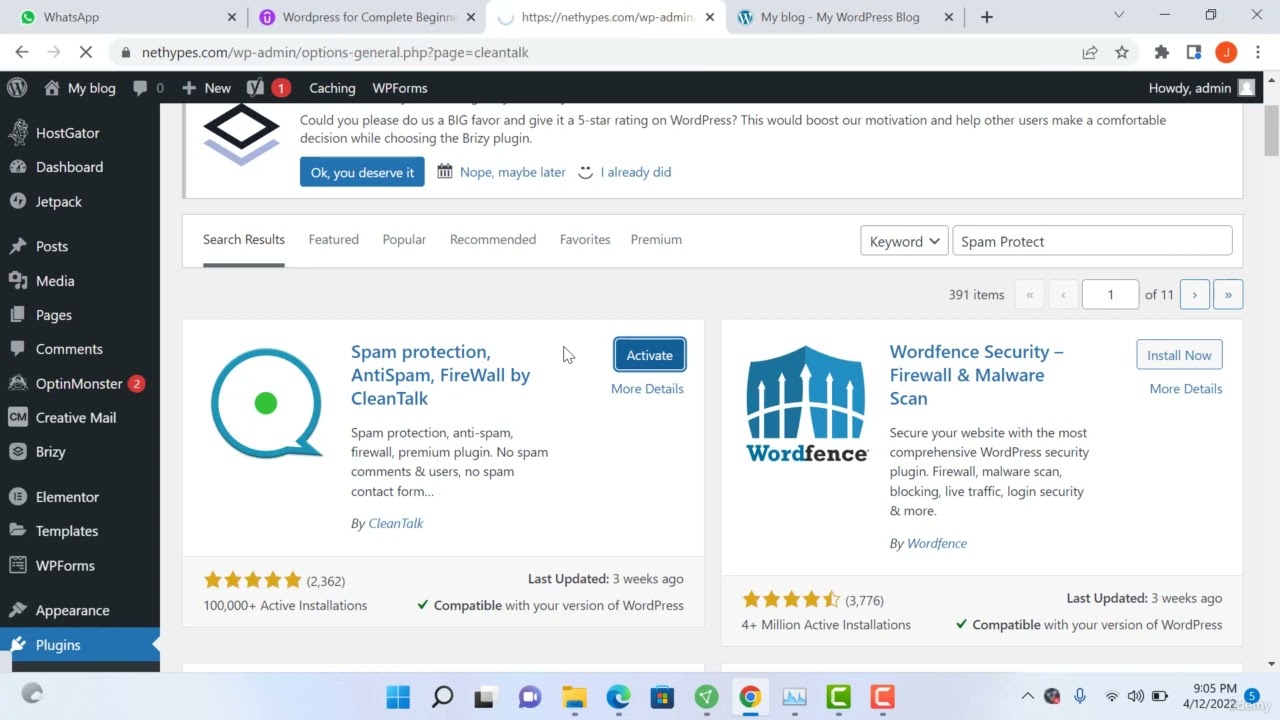 'Video thumbnail for Wordpress: How To Stop Spam'
