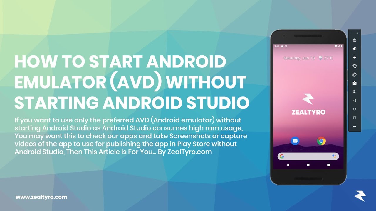 Video thumbnail for How To Start Android Emulator (AVD) Without Starting Android Studio