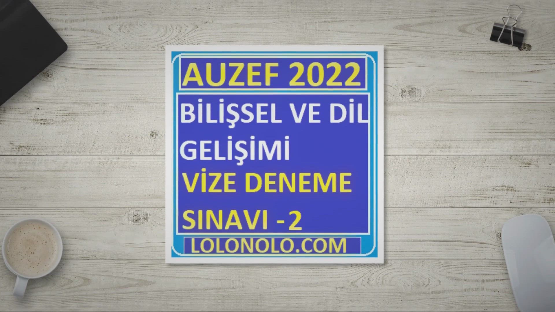 'Video thumbnail for Bilişsel ve Dil Gelişimi Vize Deneme Sınavı 2'