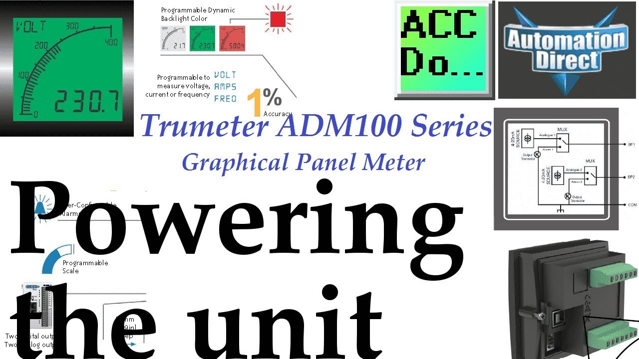 Video thumbnail for Trumeter ADM100 Series Graphical Panel Meter – Powering the unit