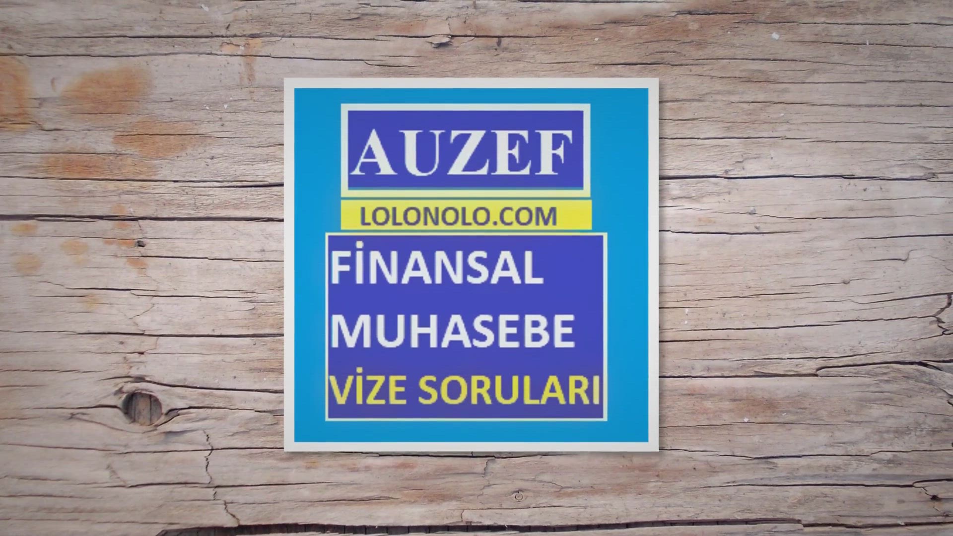 'Video thumbnail for Finansal Muhasebe Vize Soruları'