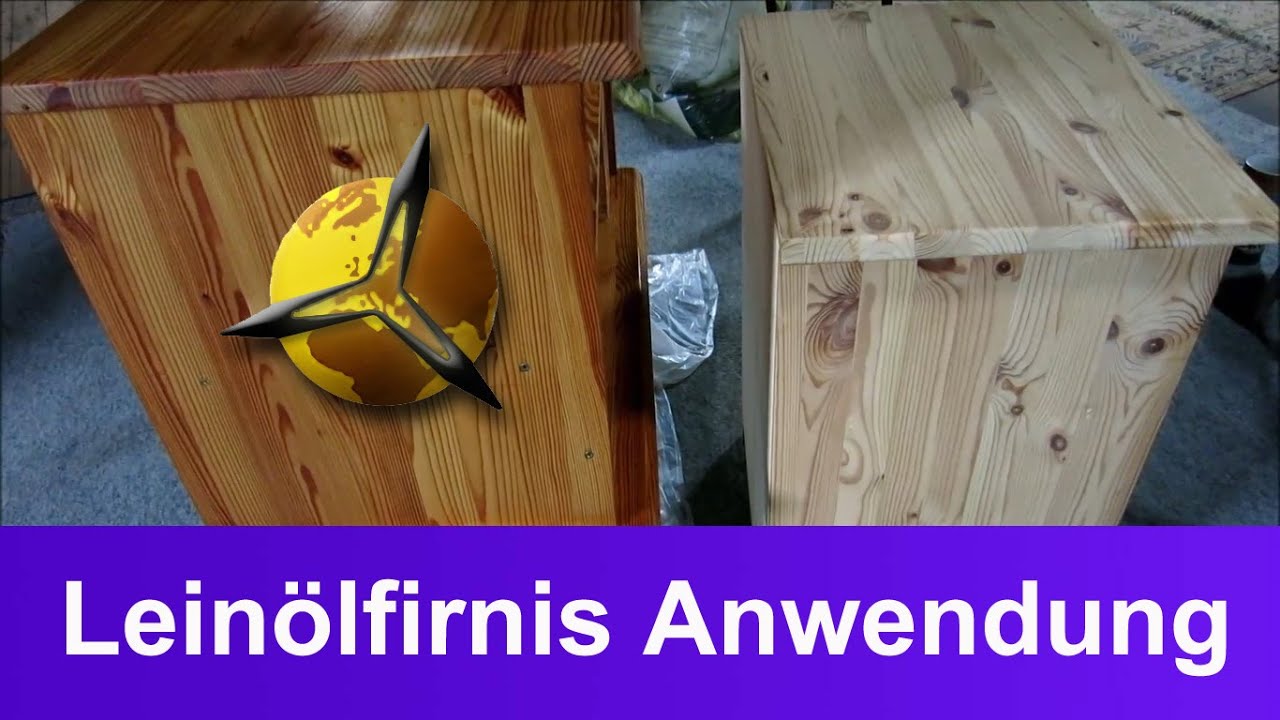 'Video thumbnail for Leinöl Anwendung: Leinölfirnis als Holzschutz auftragen'