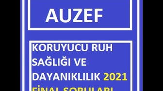 'Video thumbnail for Koruyucu Ruh Sağlığı ve Dayanıklılık 2021 Final Soruları'