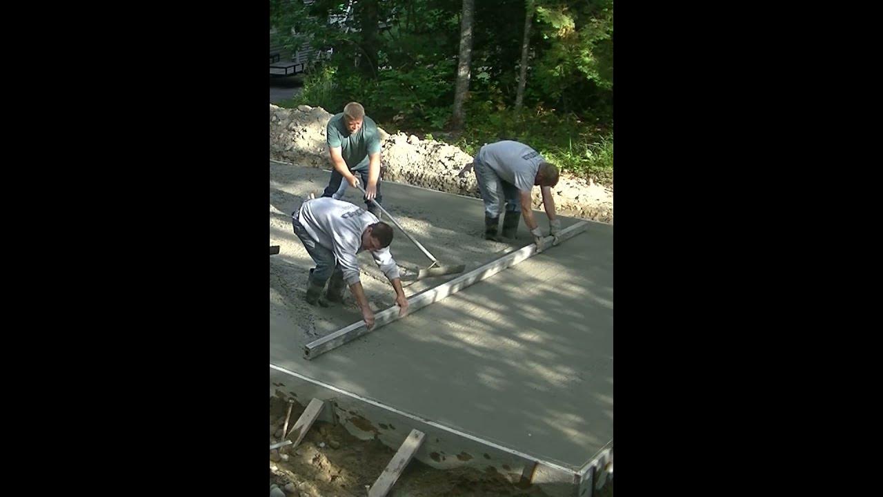 'Video thumbnail for Satisfying Kick Screeding A Concrete Slab #shorts'