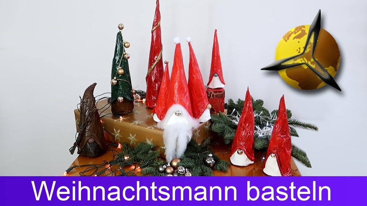 'Video thumbnail for Pappmaschee Figuren: Einfachen Weihnachtsmann basteln'