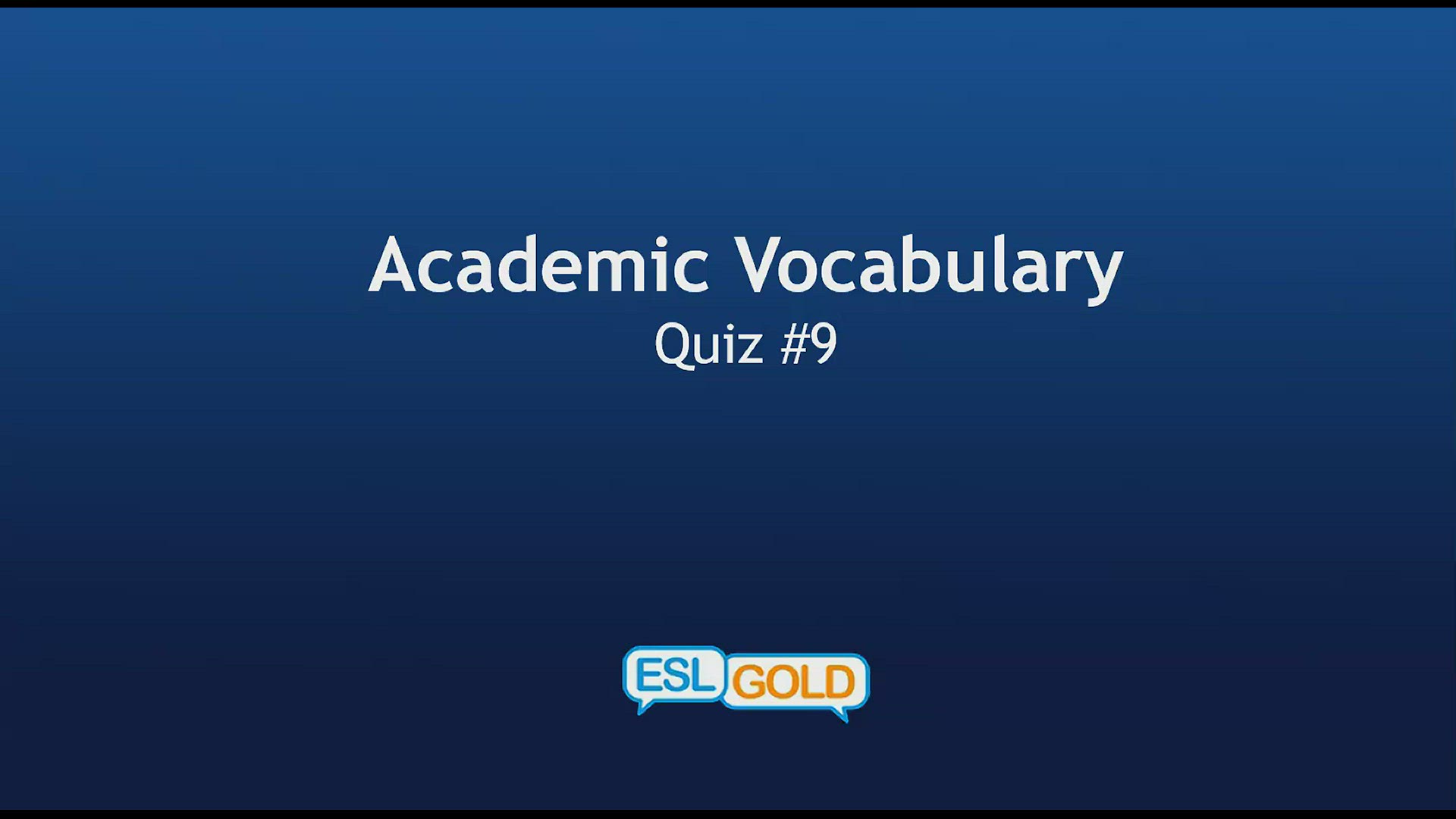 Daily Vocabulary Study - ESL Gold