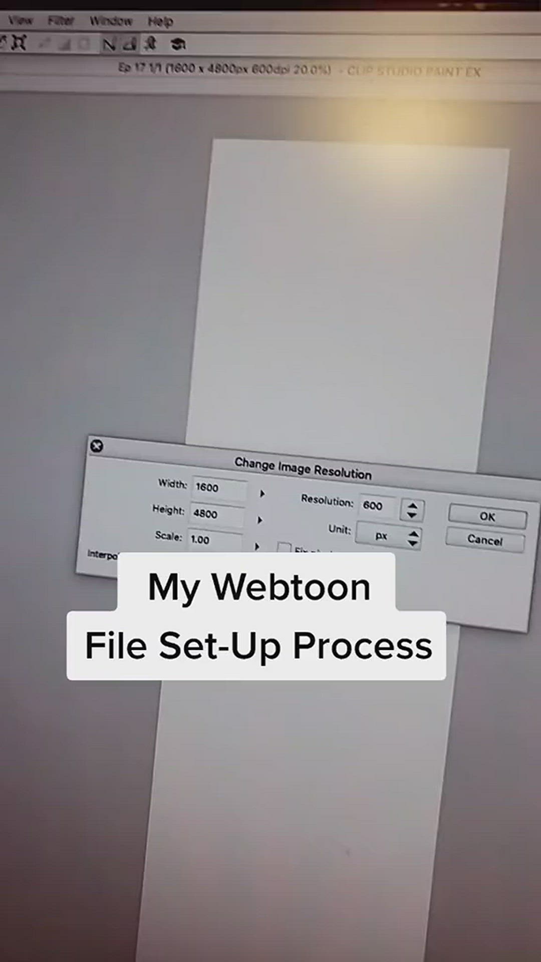 'Video thumbnail for my webtoon file set up process'