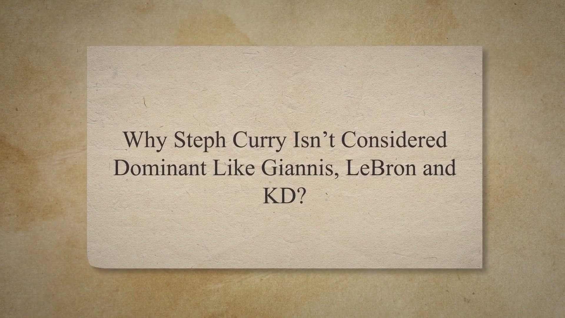 Video thumbnail for Why Steph Curry Isn't Considered "Dominant" Like Giannis, LeBron and KD?