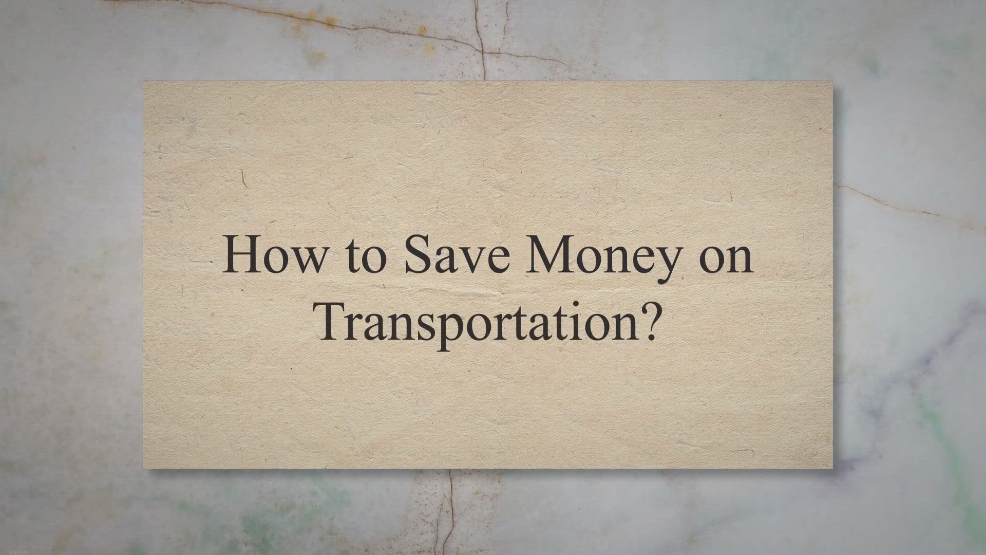 'Video thumbnail for How to Save Money on Transportation?'