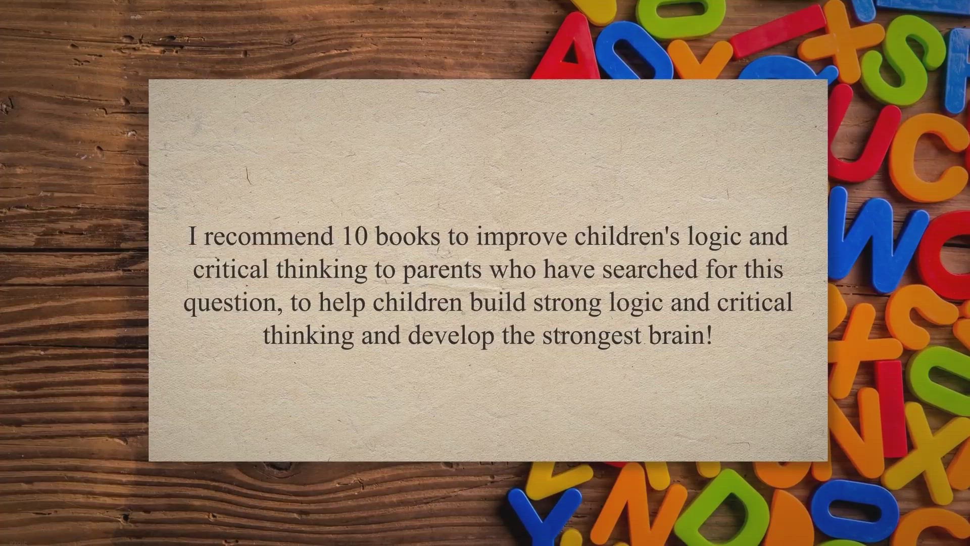 'Video thumbnail for 10 Great Critical Thinking Books for Children and Teens'