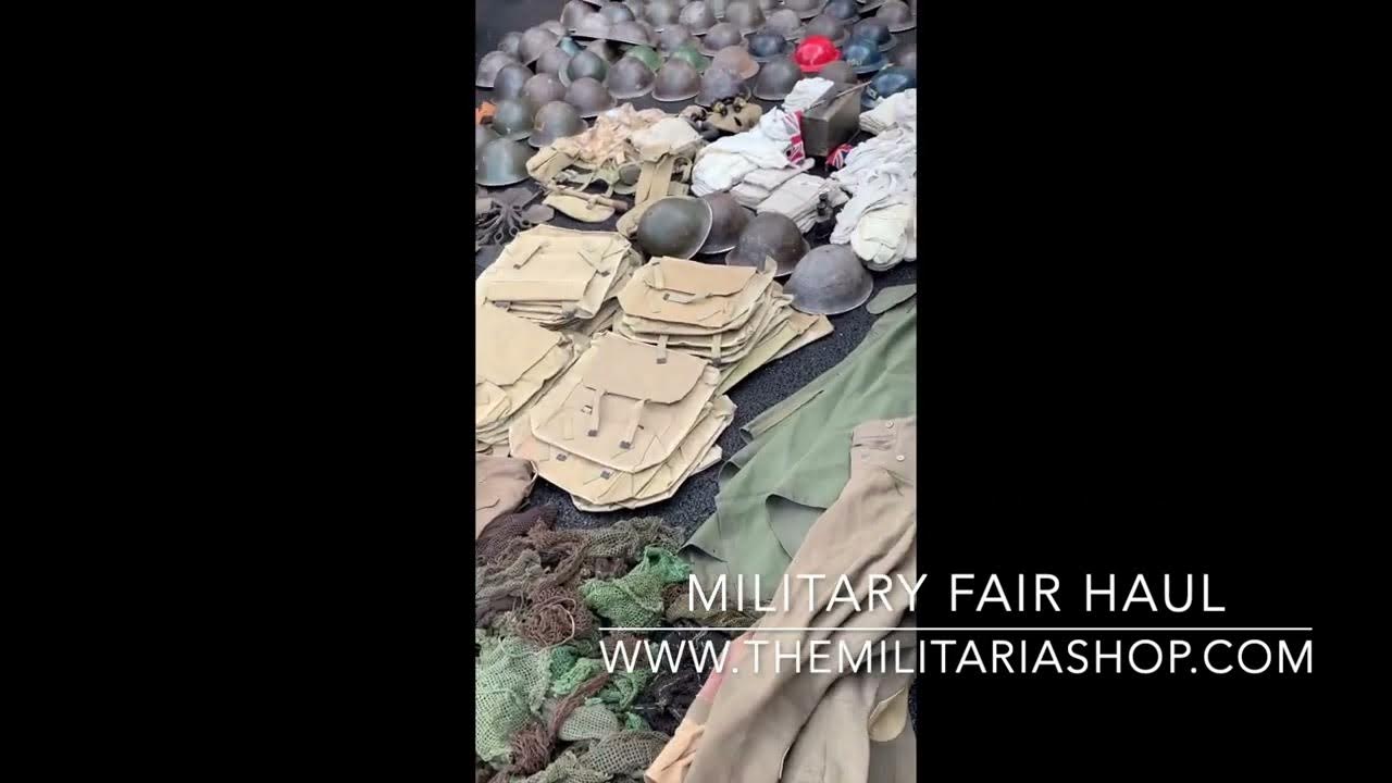 Video thumbnail for Military Collectors Fair Haul for www.themilitariashop.com - Helmets, Uniforms and much more!