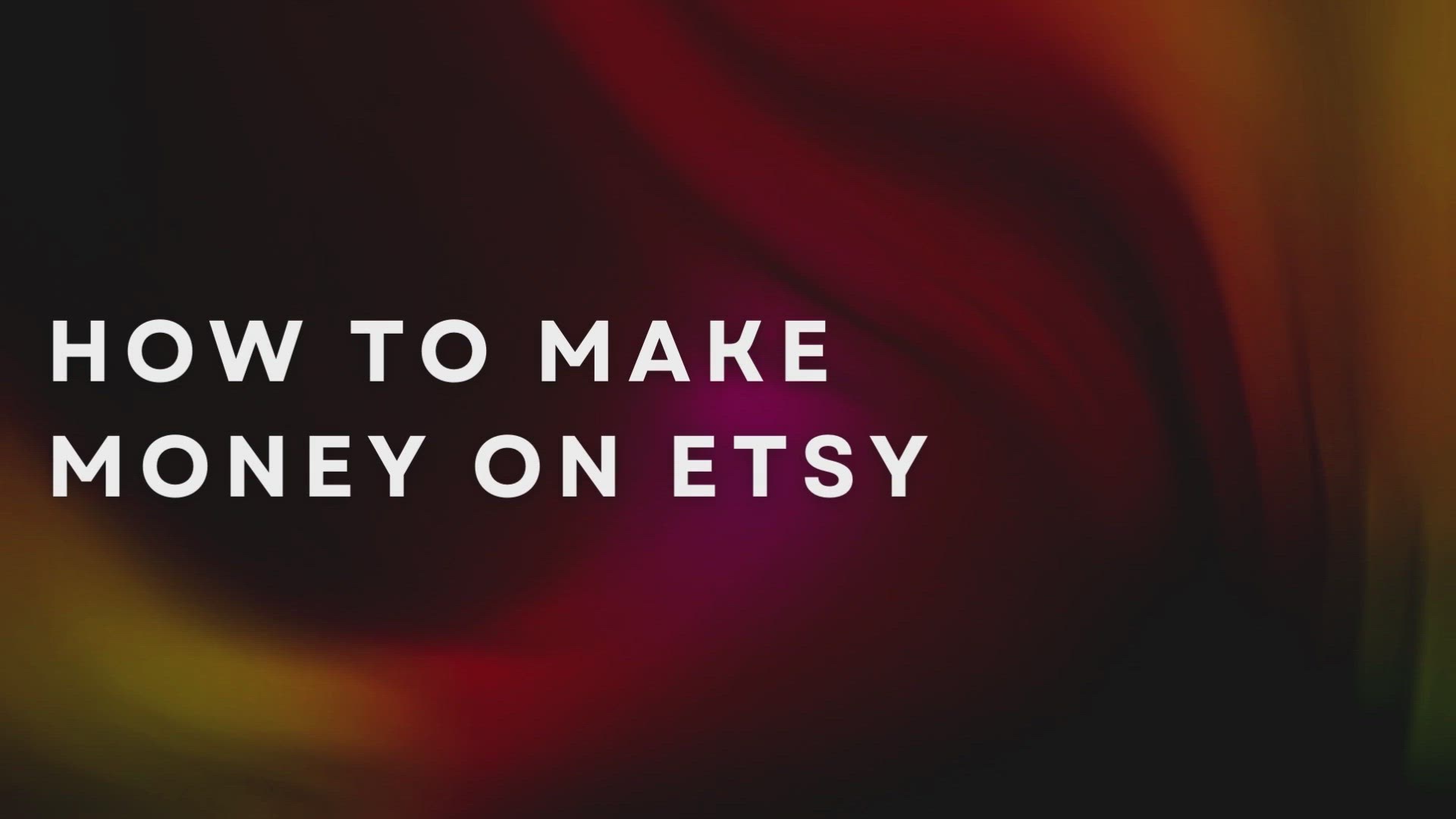 'Video thumbnail for How To Make Money On Etsy'