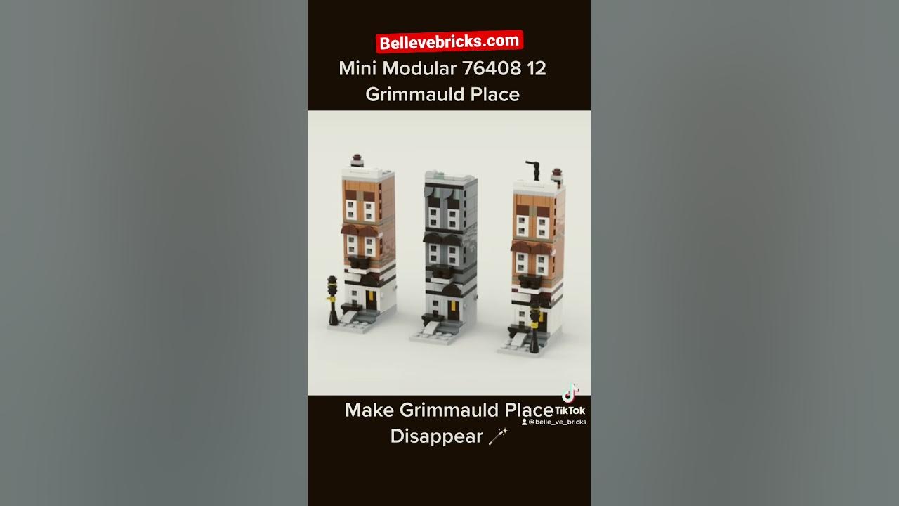 Video thumbnail for LEGO Mini Modular 76408 12 Grimmauld Place #lego #legoharrypotter #harrypotter #legocity #legomoc