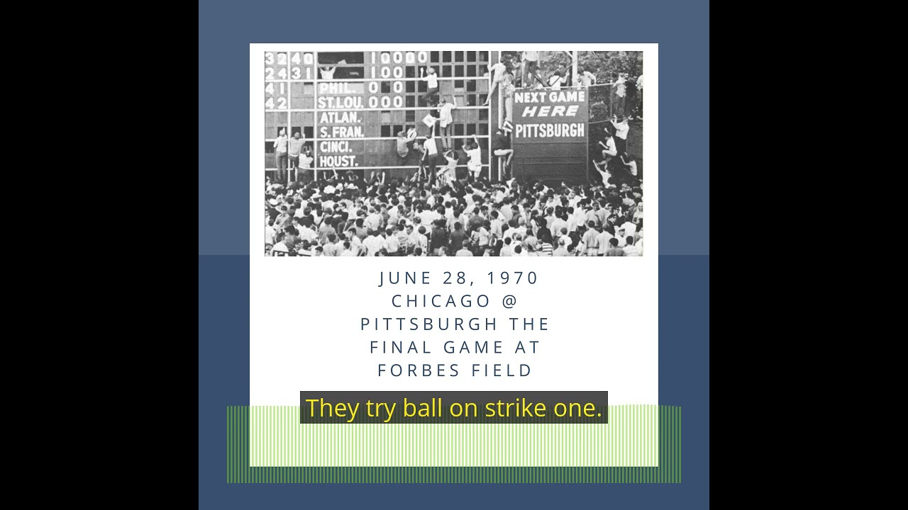 'Video thumbnail for The Final Out At Forbes Field - Full Radio Call'
