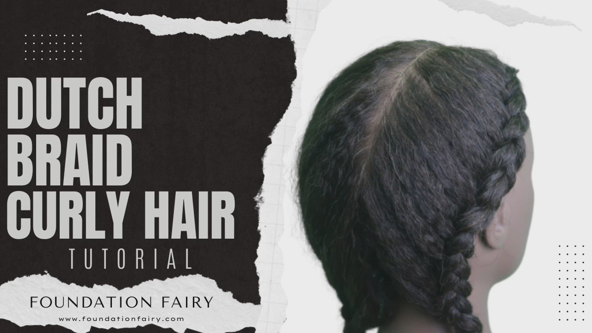 Video thumbnail for How to Dutch Braid Curly Hair (2 Sides)