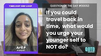 Video thumbnail for Time-traveller Arti says "save your eyebrows, younger me!"