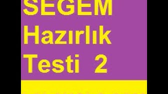 'Video thumbnail for SEGEM Hazırlık Testi 2 SEGEM , Sigorta Teknik Personel Yeterlilik Sınavı '