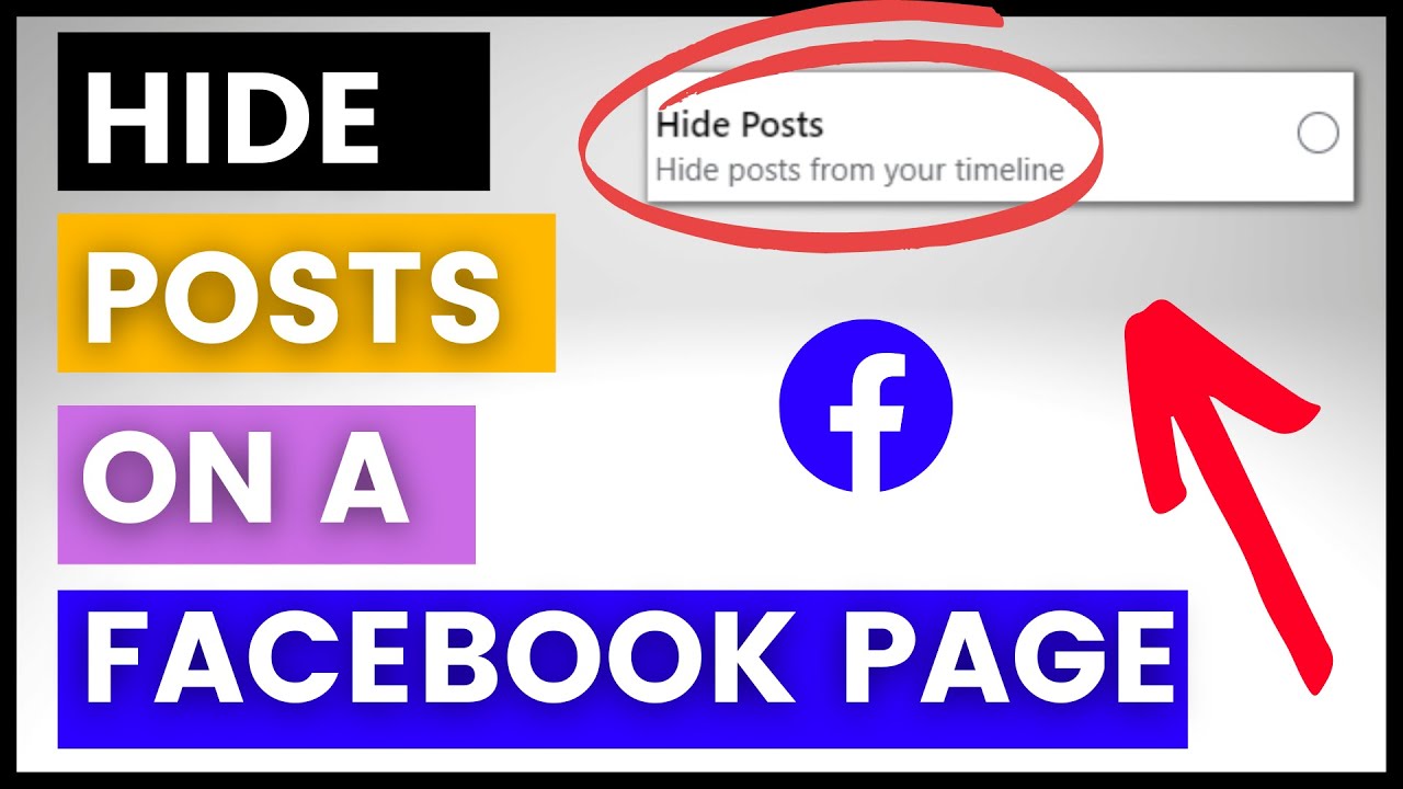 Video thumbnail for How To Hide Posts On A Facebook Page? [in 2023]