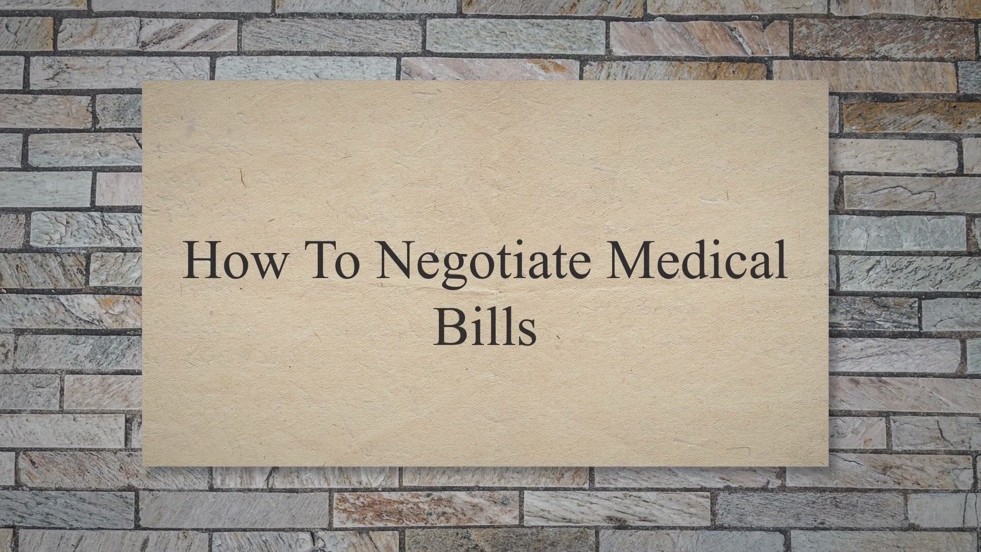 'Video thumbnail for How To Negotiate Medical Bills'