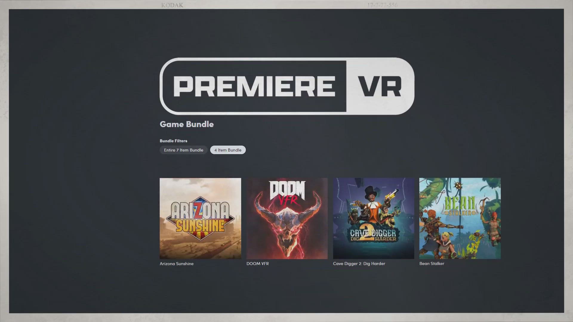 Humble Game Bundle: Premiere VR