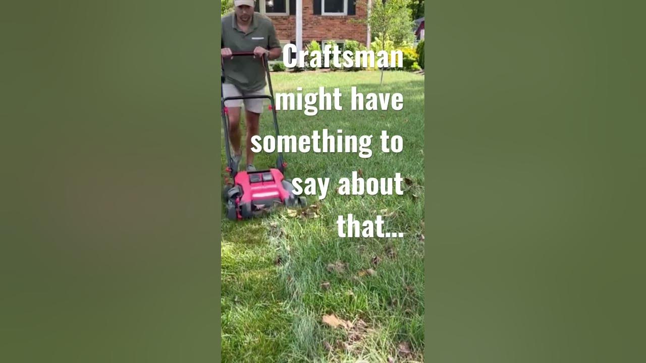 Video thumbnail for Do electric mowers work? Craftsman answers. #shorts #lawncare #diy #satisfying