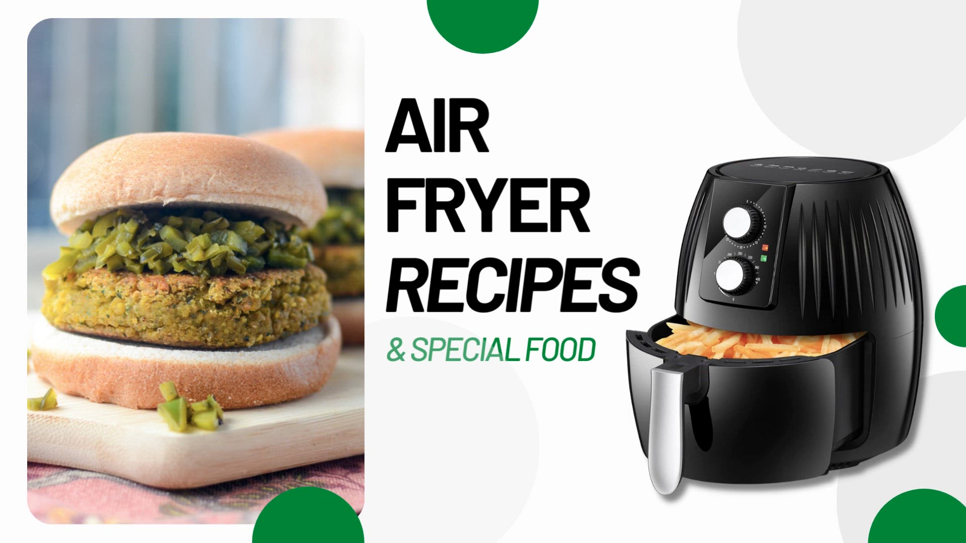 'Video thumbnail for Air Fryer Recipe - Falafel Burger'