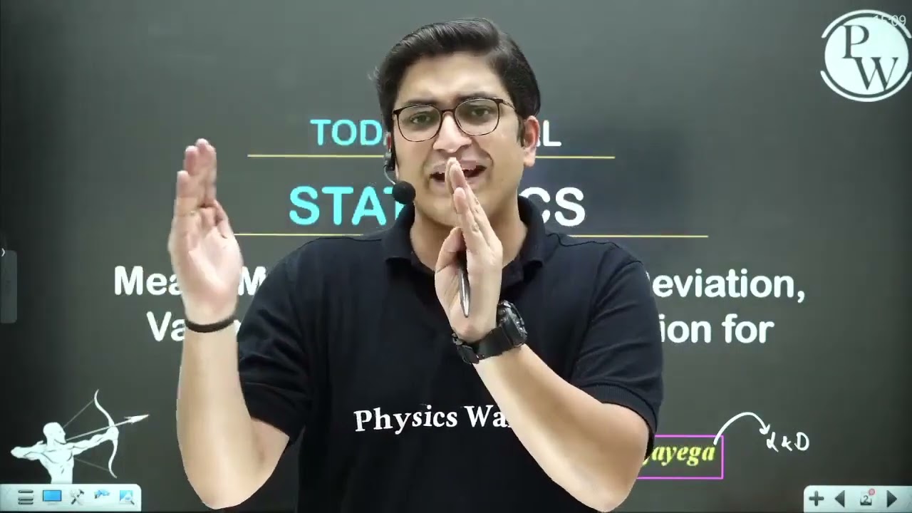 Video thumbnail for statistics lecture 1 by sachin sir arjuna batch physwallah //#physicswallah #nothingphone1