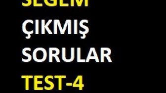 'Video thumbnail for Segem Çıkmış Sorular-4'