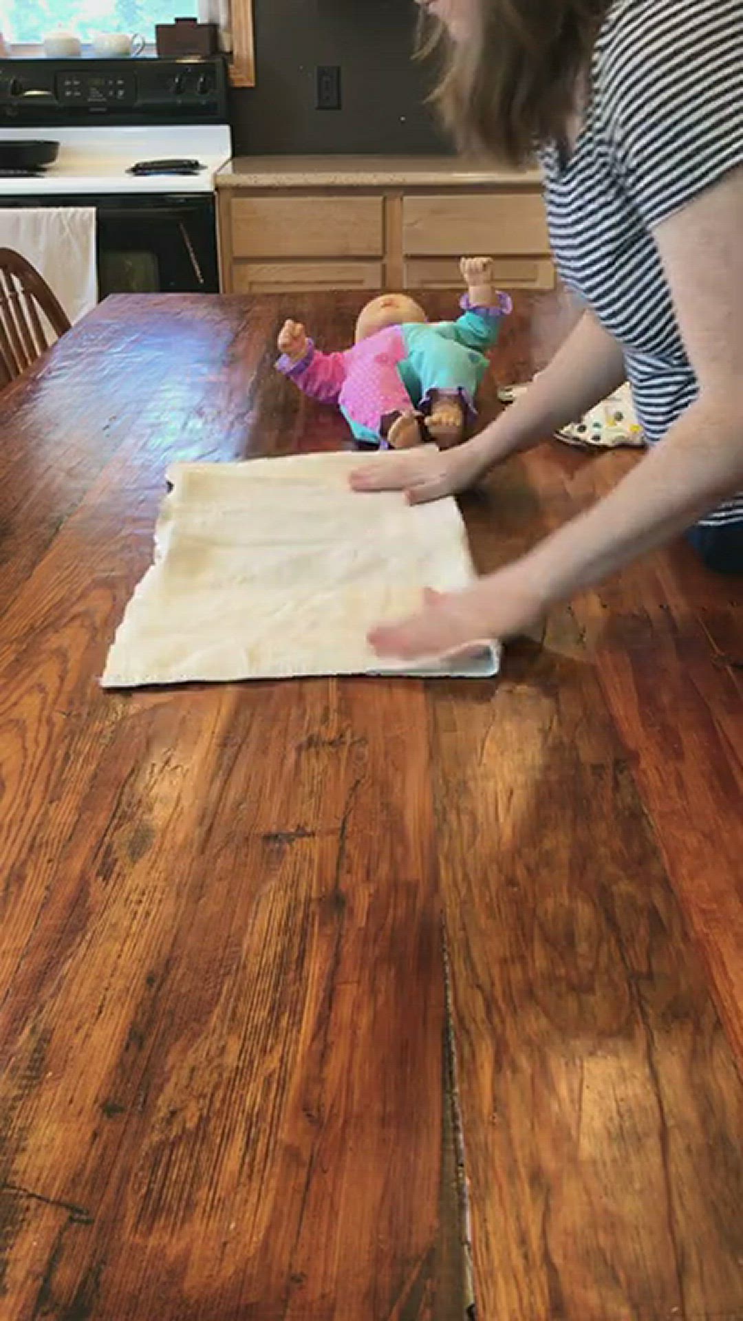 Video thumbnail for Flat Cloth Diaper Fold: Origami #shorts