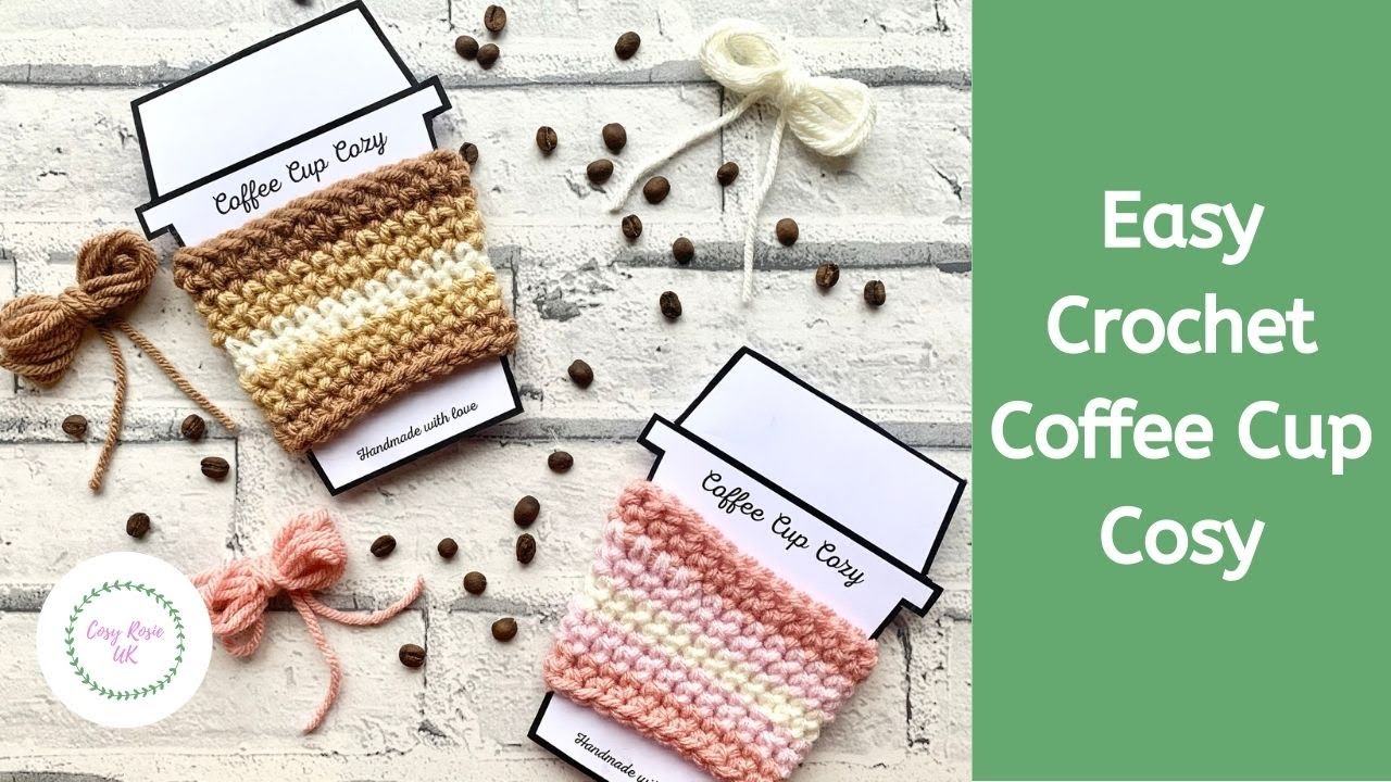 'Video thumbnail for Coffee Cup Cosy Crochet Pattern Free'