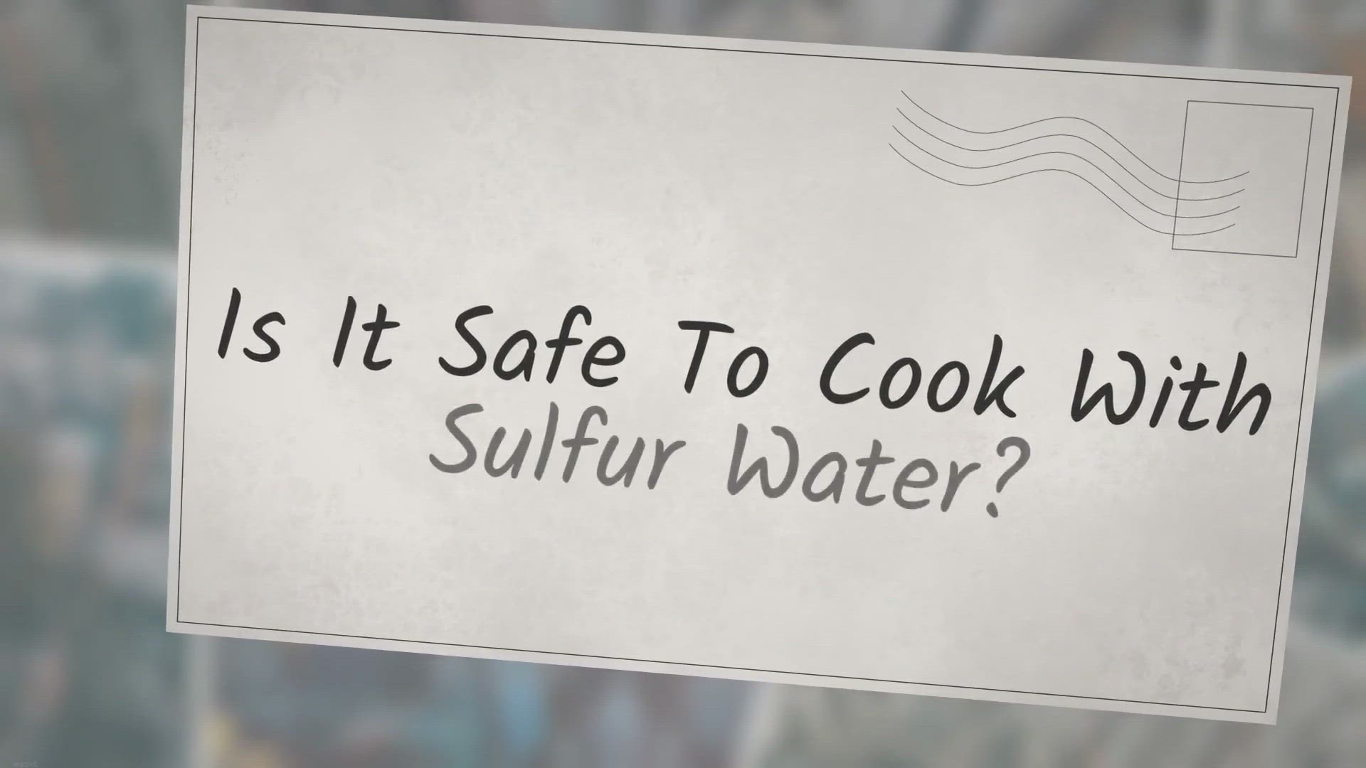Video thumbnail for Is It Safe To Cook With Sulfur Water?