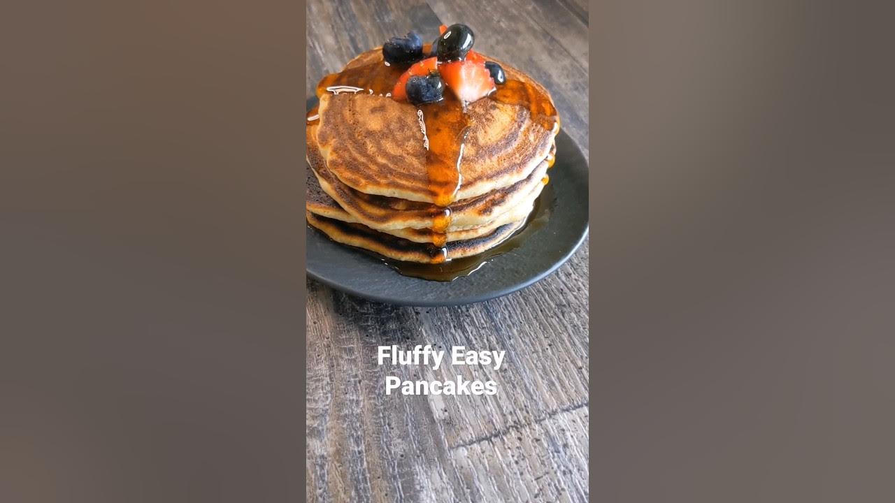 'Video thumbnail for The ULTIMATE Easy Fluffy Pancake Recipe to try now #youtubeshorts #pancake #breakfast @mrs5cookbook'