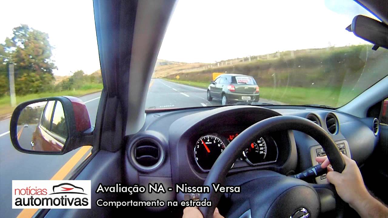 'Video thumbnail for Nissan Versa - Estrada - NoticiasAutomotivas.com.br'