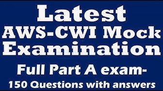 Video thumbnail for AWS CWI full Part A 150 Questions & answers