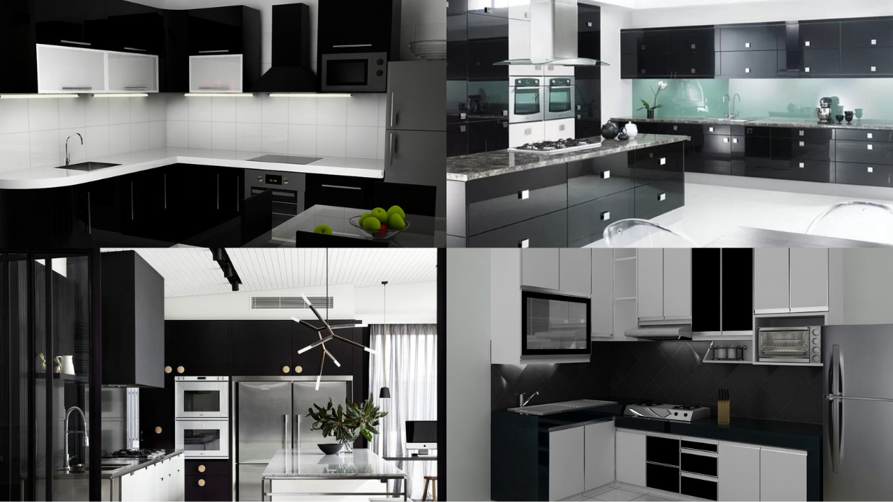'Video thumbnail for simple black and white kitchen designs'