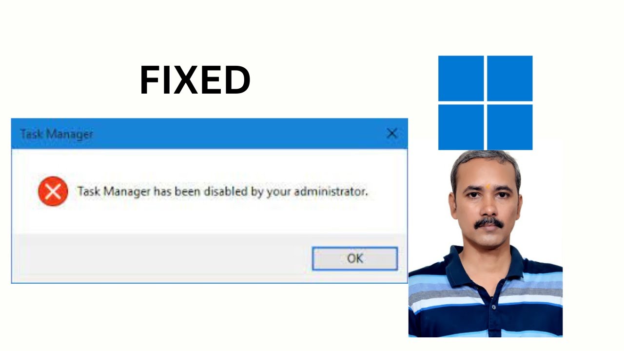 'Video thumbnail for Fixed: Task Manager has been disabled by your administrator Error on Windows 11'