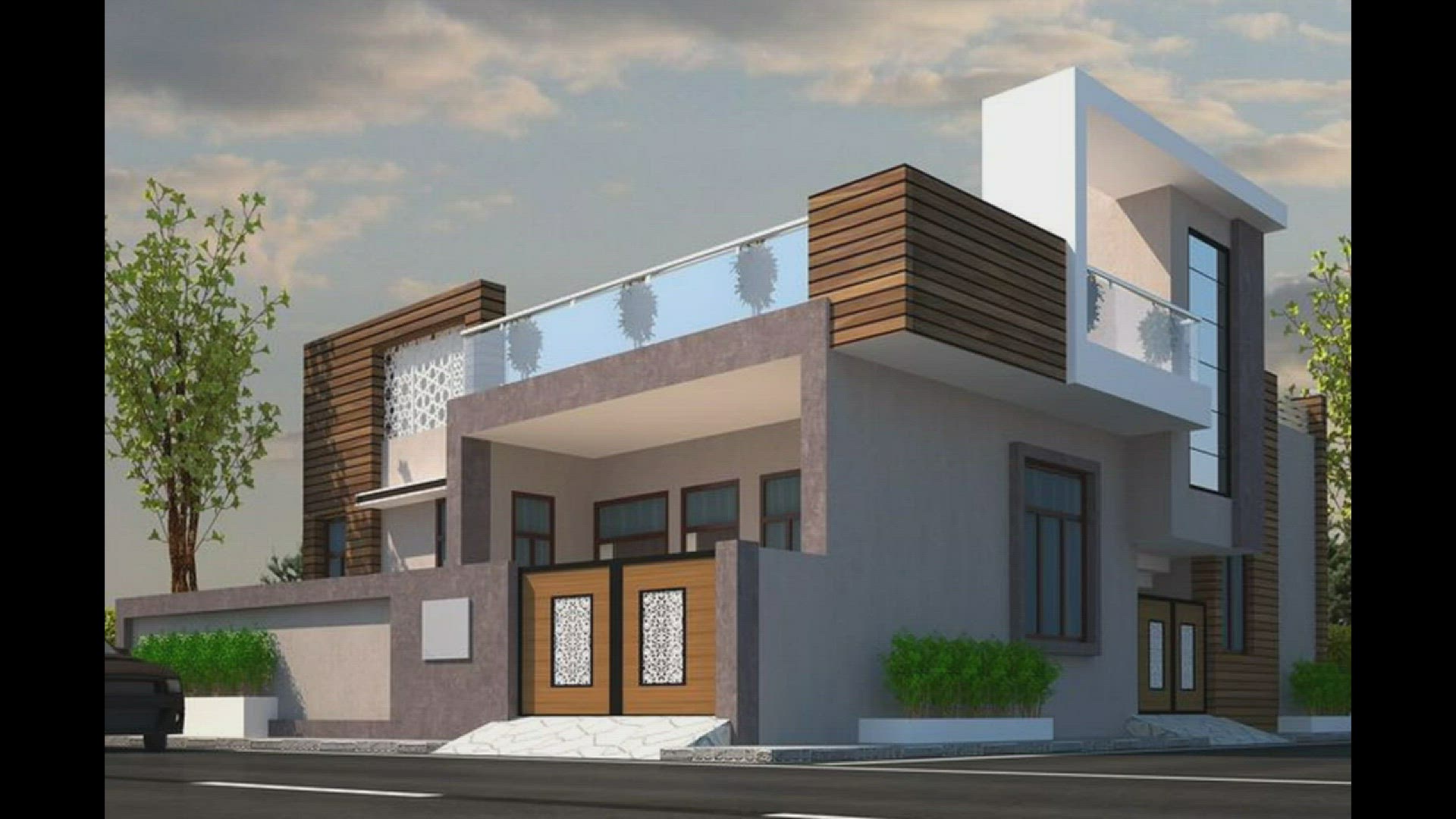 'Video thumbnail for ground floor normal house front elevation designs'
