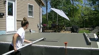 'Video thumbnail for DIY Concrete Floor for a House Addition (Complete Pouring and Finishing)'