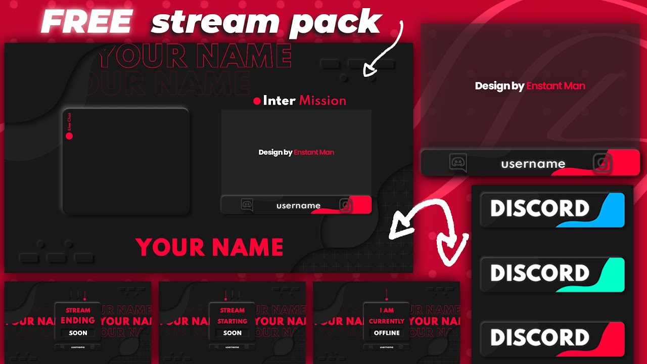 'Video thumbnail for FREE! Soft Stream Package - Full Stream Pack Photoshop Template |Free|'