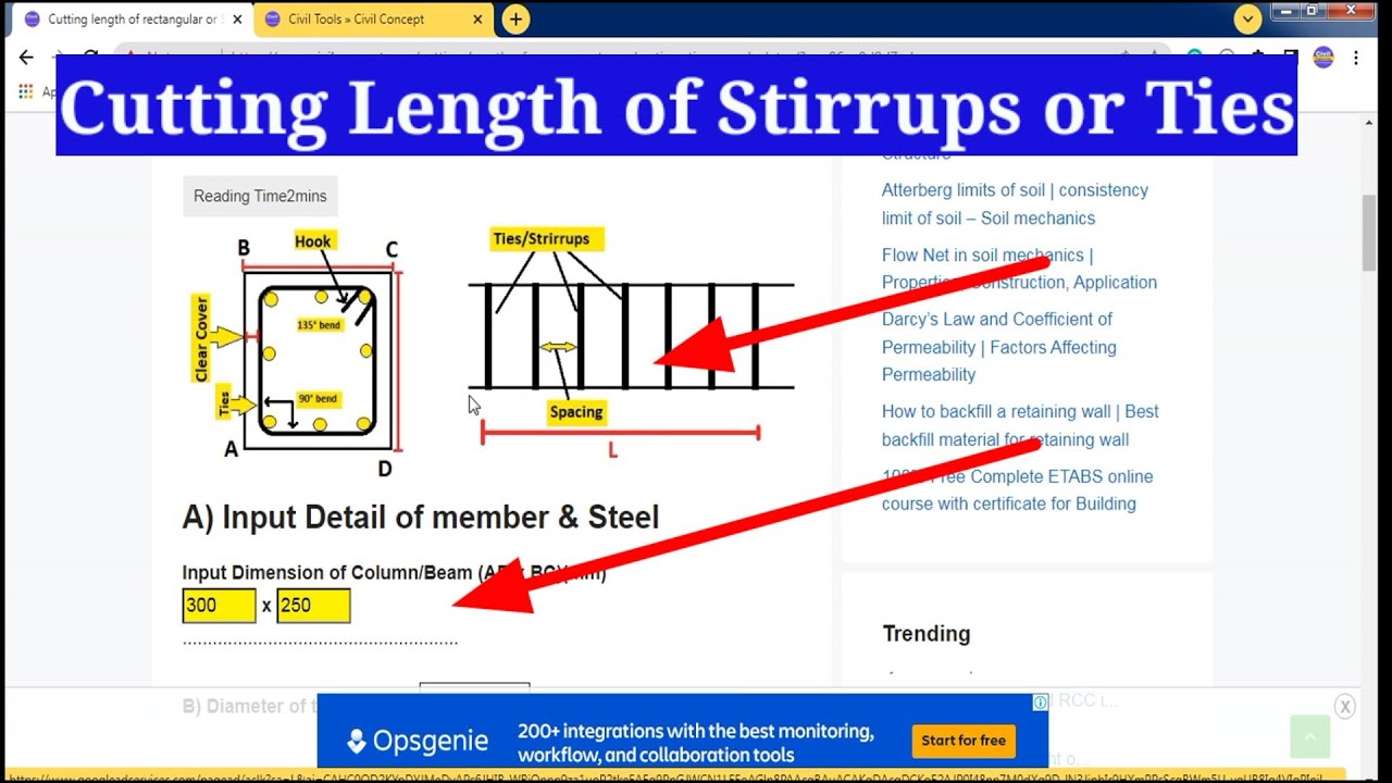 Video thumbnail for How to Calculate Cutting length of Ties or Stirrups in Beam or Column