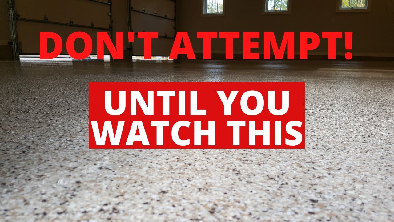 'Video thumbnail for DIY Epoxy Flake Garage Floor Coating? (Don't attempt until you watch this)'