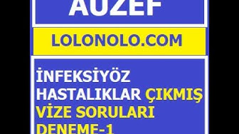 'Video thumbnail for Auzef İnfeksiyöz Hastalıklar Çıkmış Vize Soruları Deneme -1'