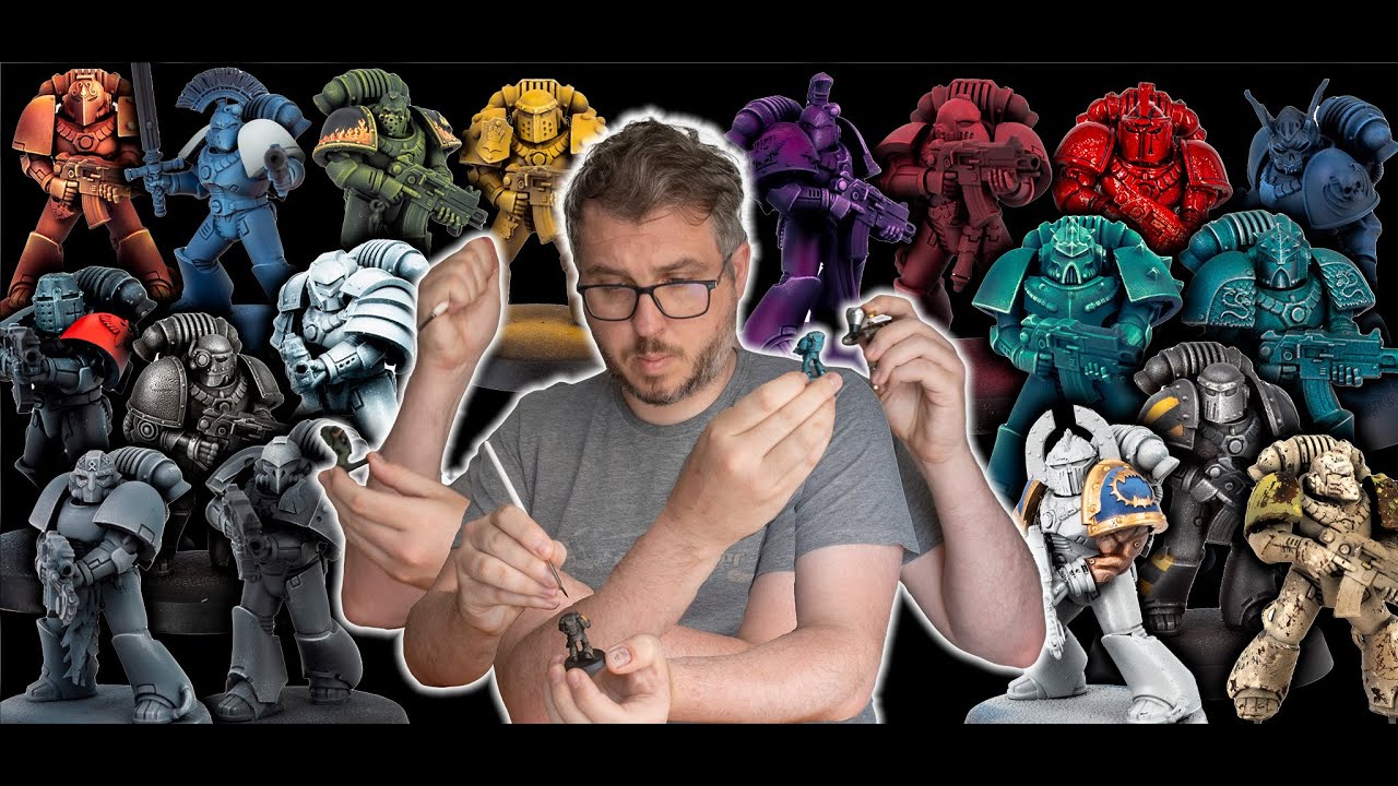 'Video thumbnail for Painting ALL 18 Warhammer the Horus Heresy Space Marine Legions in ONE VIDEO'