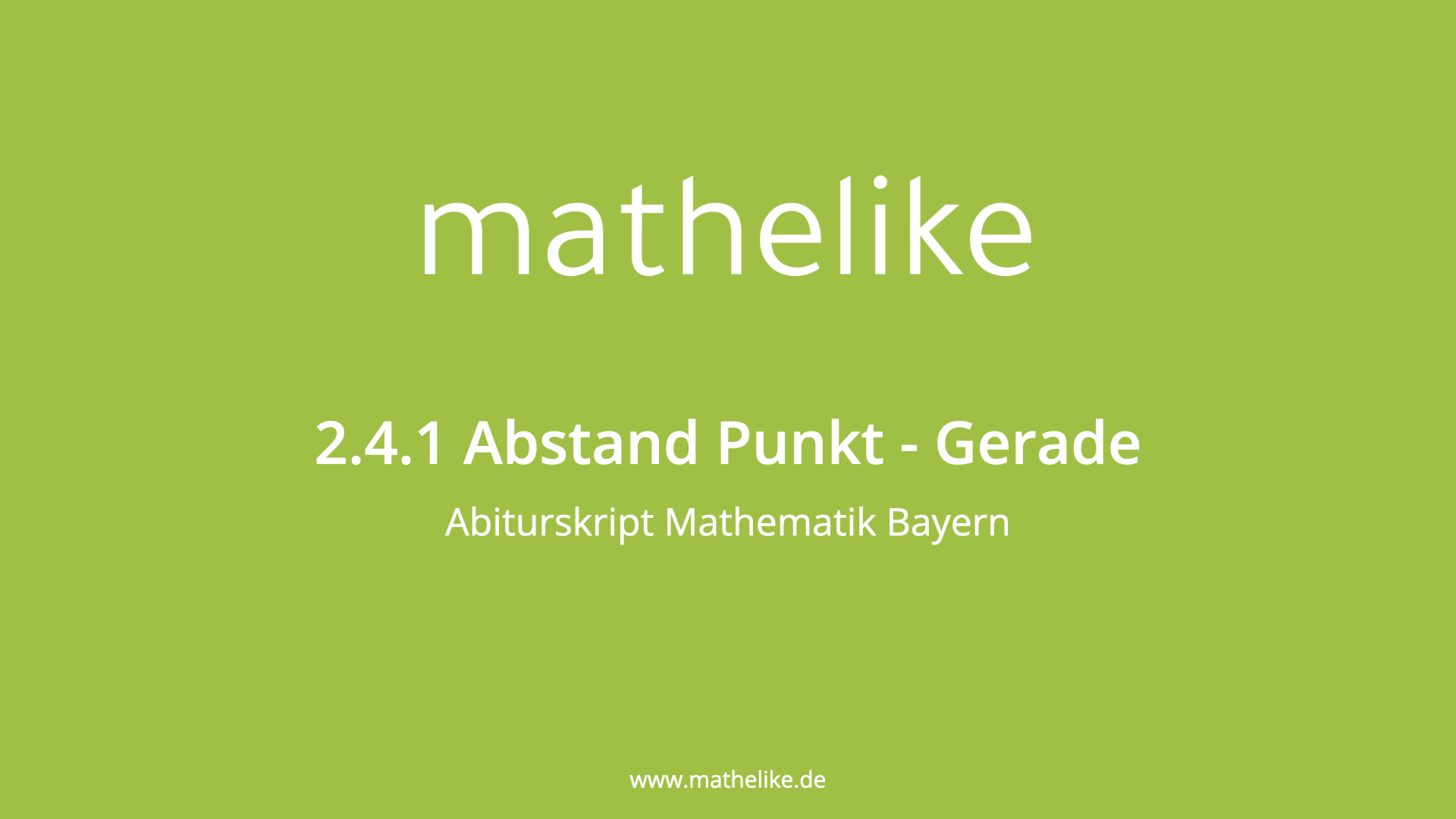 'Video thumbnail for 2.4.1 Abstand Punkt - Gerade'