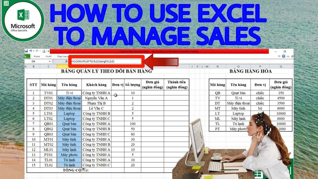 'Video thumbnail for Cách sử dụng excel quản lý bán hàng | Tạo file excel bán hàng | excel nâng cao | Vũ Giang Channel'