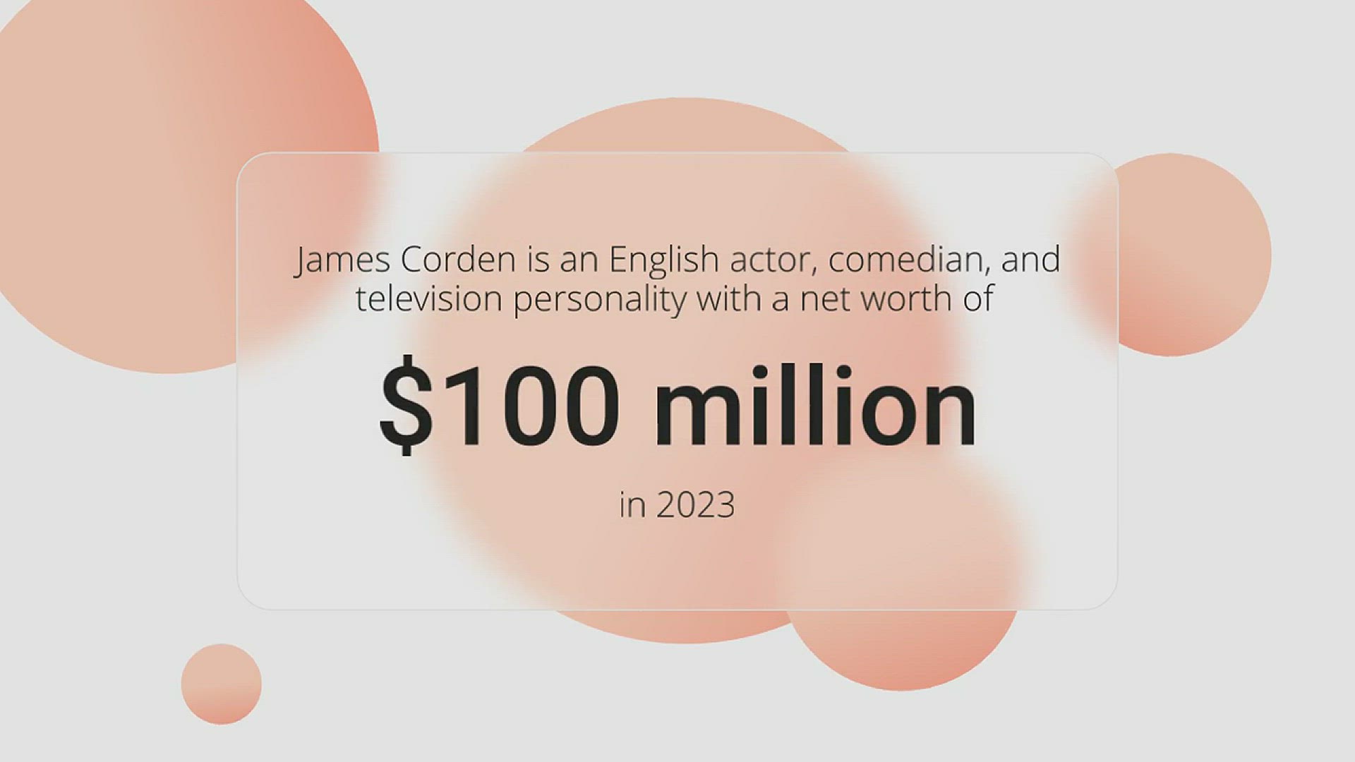 'Video thumbnail for James corden net worth'